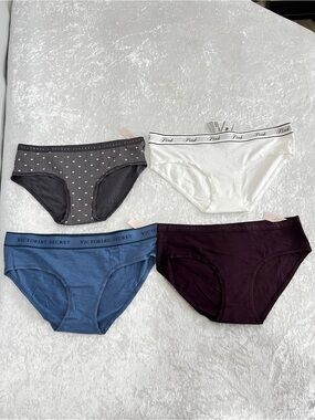 Victoria's Secret & Pink Lot Of Four Underwear Panties Brief Size Small